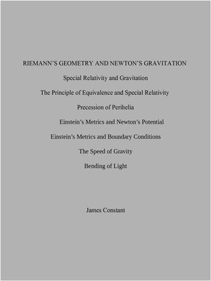 cover image of Riemann's Geometry and Newton's Gravitation